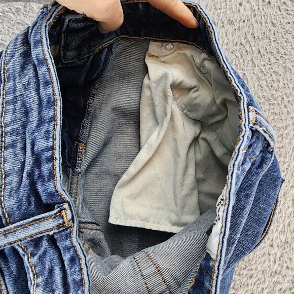 H&M Jeans Womens 30 Blue Stretch Denim Tapered Regular Fit *Read* - Picture 10 of 14